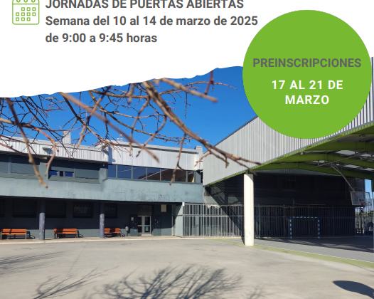 PREINSCRIPCIÓN PARA EL CURSO 2025-2026